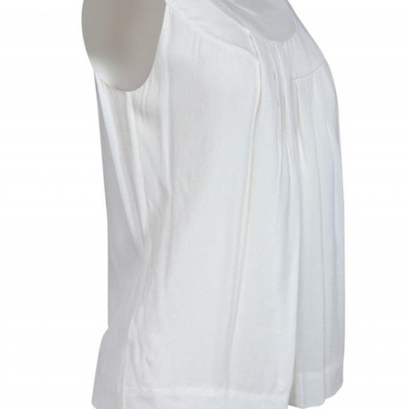 Kate Spade Matinee Pleated Crepe Tank Top M - Picture 2 of 3